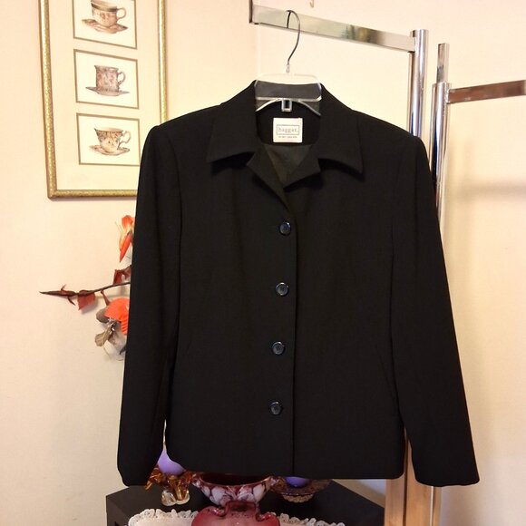 Preowned Haggar Women's Black Lined Blazer Suit Jackets Size 10 - Picture 2 of 10